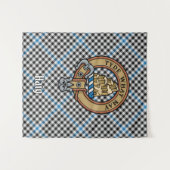 Tenture Clan Haig Crest over Check Tartan (Devant (Horizontal))