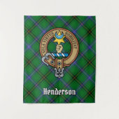 Tenture Clan Henderson Crest sur Tartan (Devant)