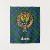Tenture Clan Johnston Crest sur Tartan (Devant)