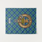 Tenture Clan Keith Crest sur Tartan (Devant (Horizontal))