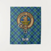 Tenture Clan Keith Crest sur Tartan (Devant)