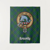Tenture Clan Kennedy Crest sur Tartan (Devant)