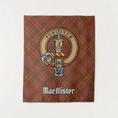 Tenture Clan MacAlister Crest sur Tartan (Devant)
