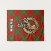 Tenture Clan MacAulay Crest sur Tartan (Devant (Horizontal))