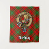 Tenture Clan MacAulay Crest sur Tartan (Devant)