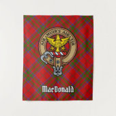 Tenture Clan MacDonald de Keppoch Crest sur Tartan (Devant)