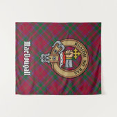 Tenture Clan MacDougall Crest sur Tartan (Devant (Horizontal))