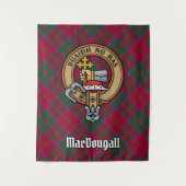 Tenture Clan MacDougall Crest sur Tartan (Devant)