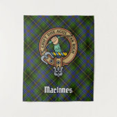 Tenture Clan MacInnes Crest sur Tartan (Devant)