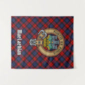 Tenture Clan MacLachlan Crest sur Tartan (Devant (Horizontal))