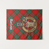 Tenture Clan MacLean Crest sur Tartan (Devant (Horizontal))