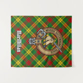 Tenture Clan MacMillan Crest sur Tartan (Devant (Horizontal))