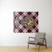 Tenture Clan MacPherson Crest sur la chasse Tartan (En situation (horizontale))