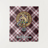 Tenture Clan MacPherson Crest sur la chasse Tartan (Devant)