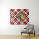 Tenture Clan MacPherson Crest sur la robe rouge Tartan (En situation (horizontale))