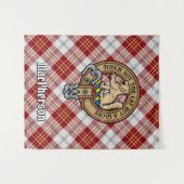 Tenture Clan MacPherson Crest sur la robe rouge Tartan (Devant (Horizontal))
