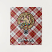 Tenture Clan MacPherson Crest sur la robe rouge Tartan (Devant)