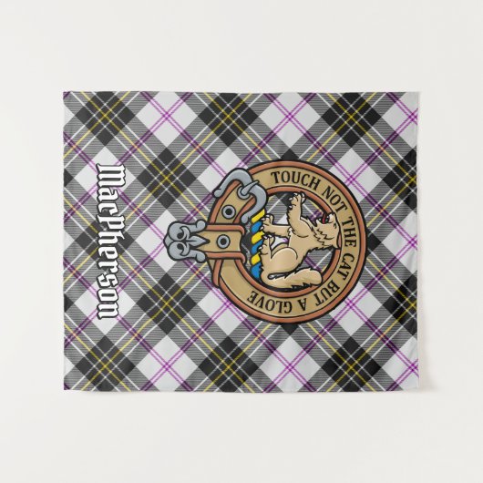 Tenture Clan MacPherson Crest sur le tatan de robe (Devant (Horizontal))