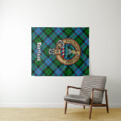 Tenture Clan Morrison Crest sur la chasse Tartan (En situation (horizontale))