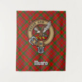 Tenture Clan Munro Crest over Tartan (Devant)