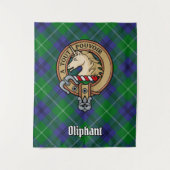 Tenture Clan Oliphant Crest sur Tartan (Devant)