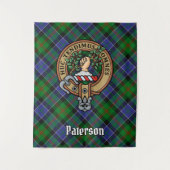 Tenture Clan Paterson Crest sur Tartan (Devant)