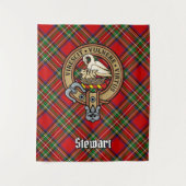 Tenture Clan Stewart Crest sur Royal Tartan (Devant)