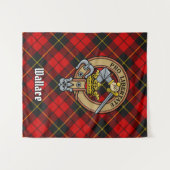 Tenture Clan Wallace Crest sur Tartan (Devant (Horizontal))