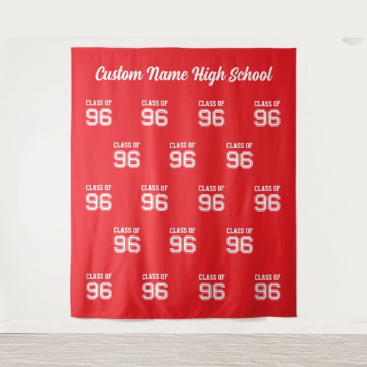 Tenture Class of 96, 30 Year High School Reunion Backdrop  (Devant)
