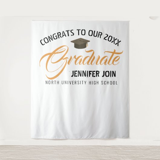 Tenture classe 2025, classe 2026 graduation (Devant)