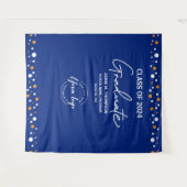 Tenture Classe Bleue de 2024 avec logo arrière-plan gradua (Devant (Horizontal))