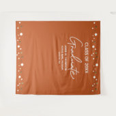 Tenture Classe Confetti Orange Gold école secondaire (Devant (Horizontal))