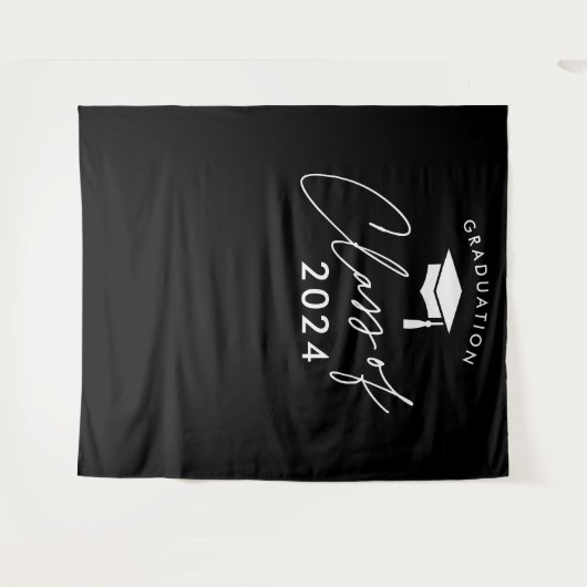 Tenture Classe de 2024 Graduation simple (Devant (Horizontal))