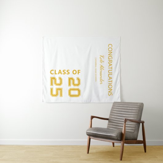 Tenture Classe de 2025 Custom Graduation Party High School (En situation (horizontale))