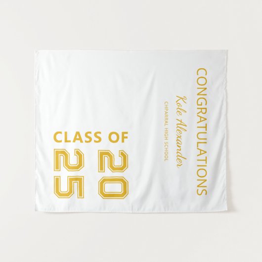 Tenture Classe de 2025 Custom Graduation Party High School (Devant (Horizontal))