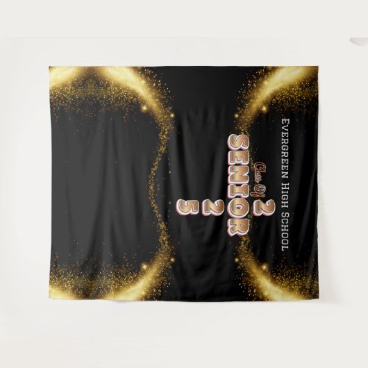 Tenture Classe de 2025 Graduation Photo Booth Backdrop (Devant (Horizontal))