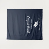 Tenture Classe de 2025 Marine Blue Graduation Contexte (Devant (Horizontal))