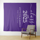 Tenture Classe de 2025 Purple Graduation Backdrop Prop (En situation (horizontale))
