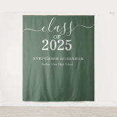 Tenture Classe de 2025 Sage Green Graduation Backdrop Prop (Devant)
