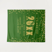 Tenture CLASSE DE DIPLÔME ANNÉE Vert Gold Confetti Context (Devant (Horizontal))