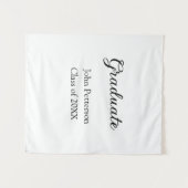 Tenture Classe de finissants 20XX simple minimal diplômé m (Devant (Horizontal))