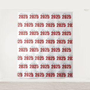 Tenture Classe de Parties scintillant rouge de 2025 Photo