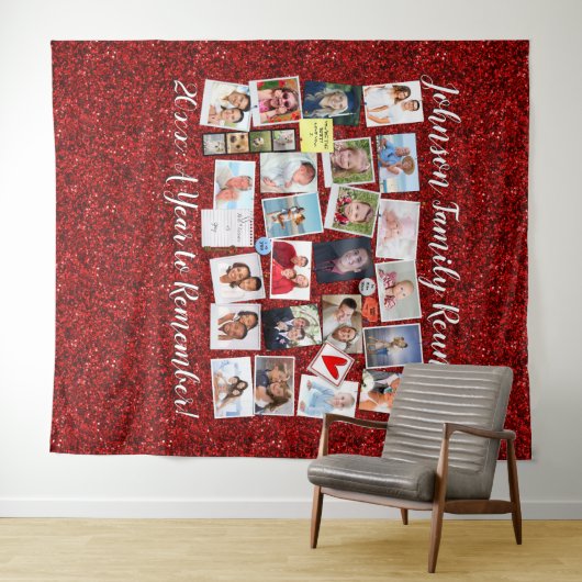 Tenture Classe de Parties scintillant rouges ou collection (En situation (horizontale))