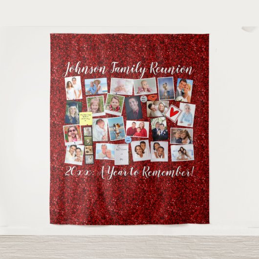 Tenture Classe de Parties scintillant rouges ou collection (Devant)