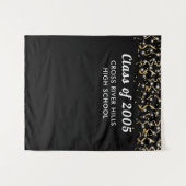 Tenture Classe d'école Année Noir Or personnalisé fond (Devant (Horizontal))