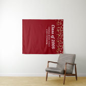 Tenture Classe d'école Année Rouge Or personnalisé fond (En situation (horizontale))