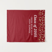 Tenture Classe d'école Année Rouge Or personnalisé fond (Devant (Horizontal))