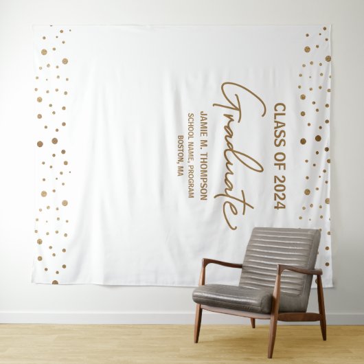 Tenture Classe d'or blanc de 2024 (En situation (horizontale))