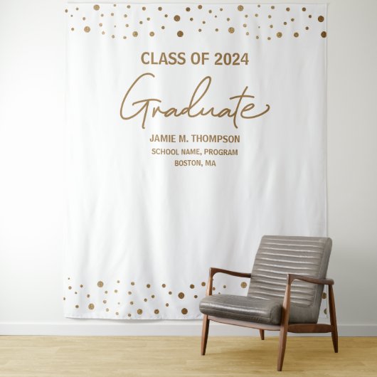 Tenture Classe d'or blanc de 2024 (En situation)