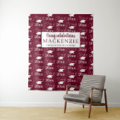 Tenture CLASSE Maroon Moderne DE 20XX Motif Photo Op (En situation)